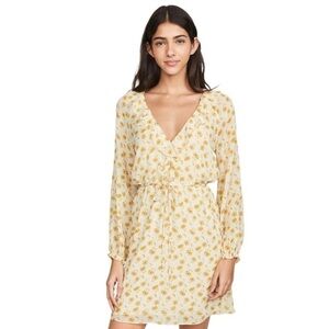 Joie Marelle Ruffle-Trimmed Floral Print Silk Mini Georgette Dress Size …